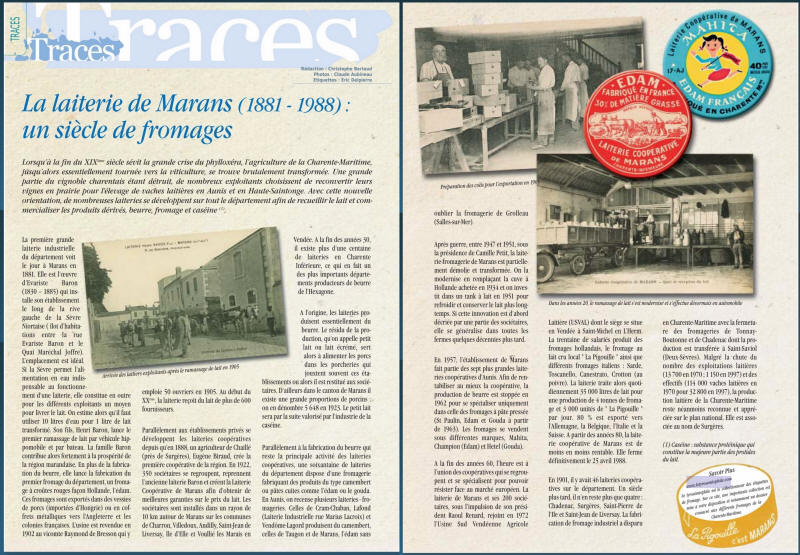 historique de la laiterie de Marans