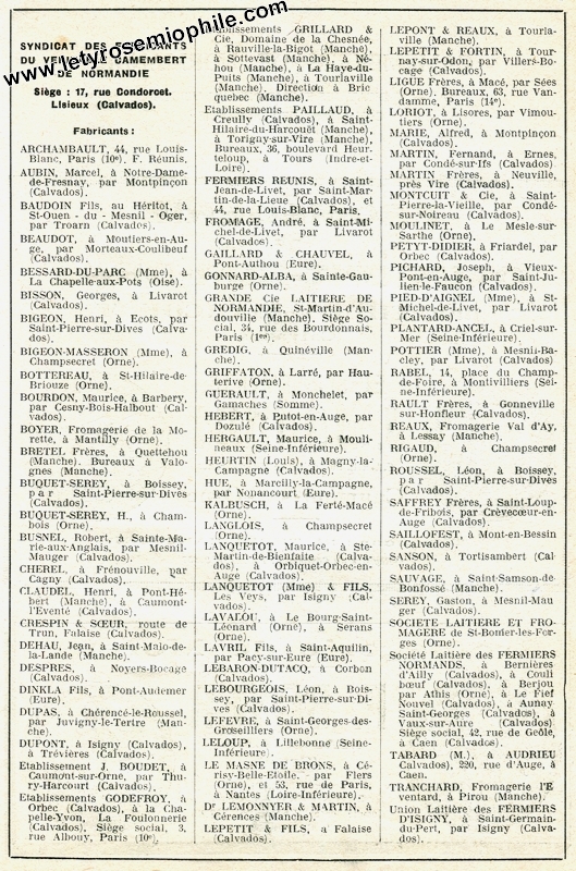 liste SVCN 1934