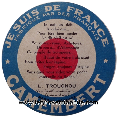 camembert JE SUIS DE FRANCE Trougnou
